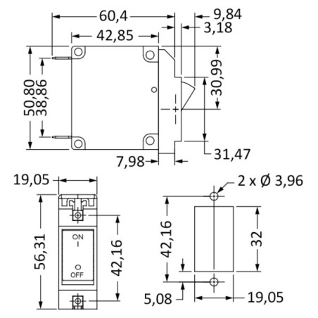 AIRPAX tumbler switches, magneto/hydraulic model