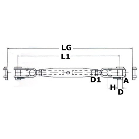 Tenditore con due forcelle snodate - VELA & SPORT - 0719506