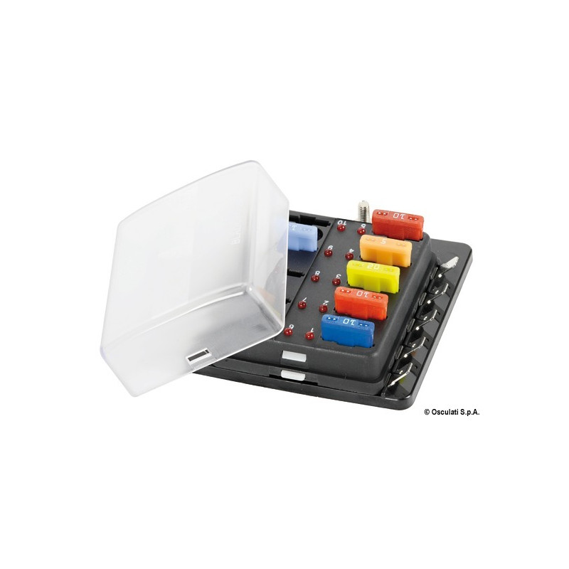 Fuse holder box with warning lights - Electricity - 1410270
