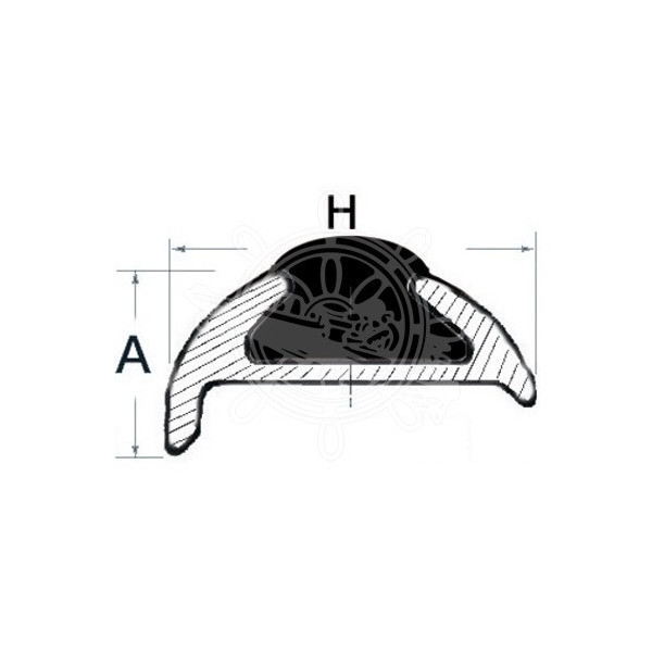 Anodized aluminium profile 56x14 mm - Anchorage and Docking - 4448710 2