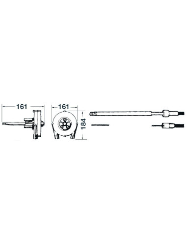 Timoneria rotativa T 85 - Motonautica e Acc. Motore - 4518500