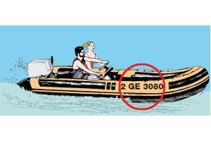 Self-adhesive letters for dinghies